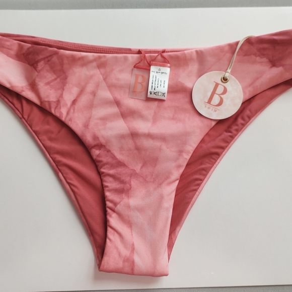B SWIM | Rip Tide Hipster Bikini Bottom | Medium | Rose Quartz |Made in Columbia - Picture 6 of 10